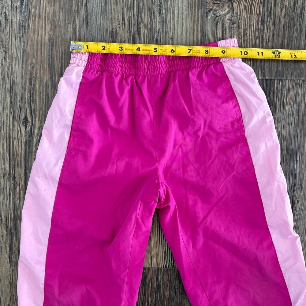 Y2K 2009 Nike Track Pants Girls 6 Pink Side Stripe Windbreaker Embroidered Logo - Picture 6 of 15